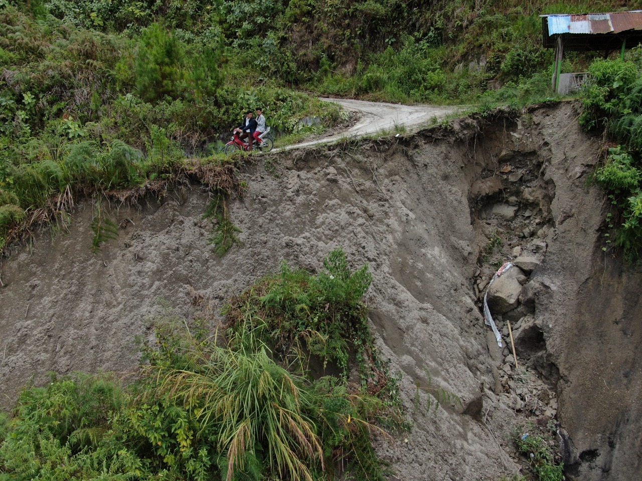 Sigapiton Village’s Paddy Fields and Main Road Hit by Landslide from The Caldera Toba Nomadic Escape